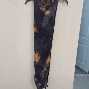 SHEIN Black and Brown Tie-Dye Dress